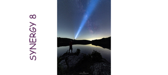 photographer goodhart shining light into night sky for timed exposure